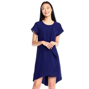 Adrianna Papell Gauzy Crepe Corkscrew Shift Dress
